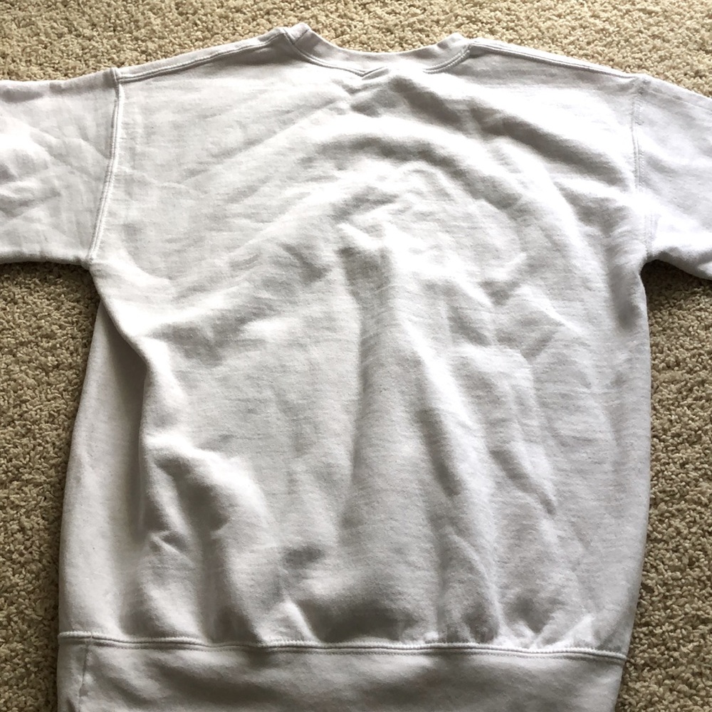 This is a small white crewneck with bees on the front. Brand: Marüshka. - Picture 2 of 2